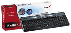 SlimStar 310 - antybakteryjna i wodoodporna klawiatura multimedialna Geniusa